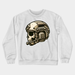 Tactical Skull Dominance Tee: Where Strength Meets Edgy Elegance Crewneck Sweatshirt